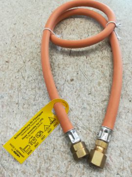 Gasschlauch 1/4"LH x RVS 8mm