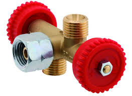 Absperrventil mit 2 Abgänge 1/4" LH